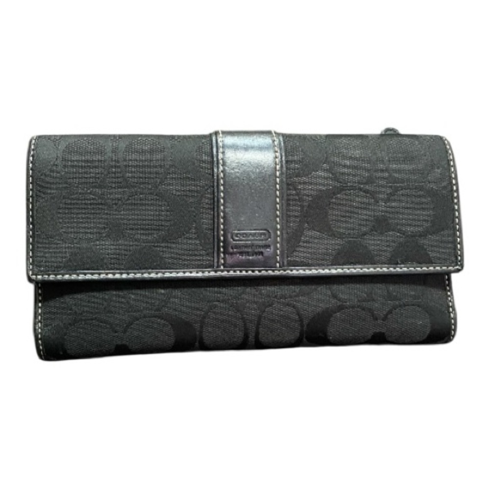 Vintage Legacy Coach Black Signature Wallet